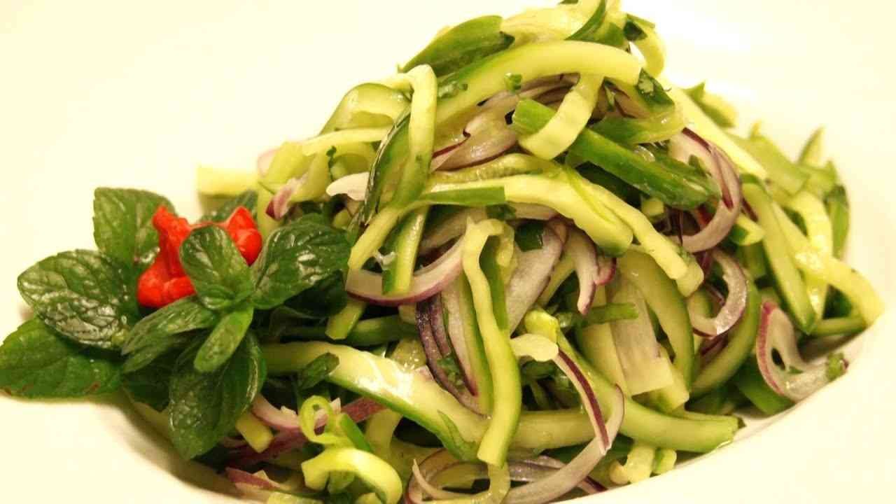 Refreshing Thai Cucumber Salad with Peanuts and Chili-Lime Dressing - Salad